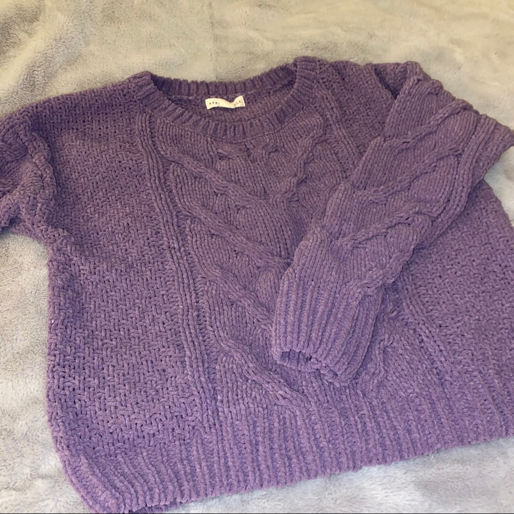 BOGO FREE: Purple Chunky Knit Sweater
